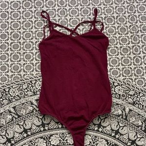 Maroon bodysuit